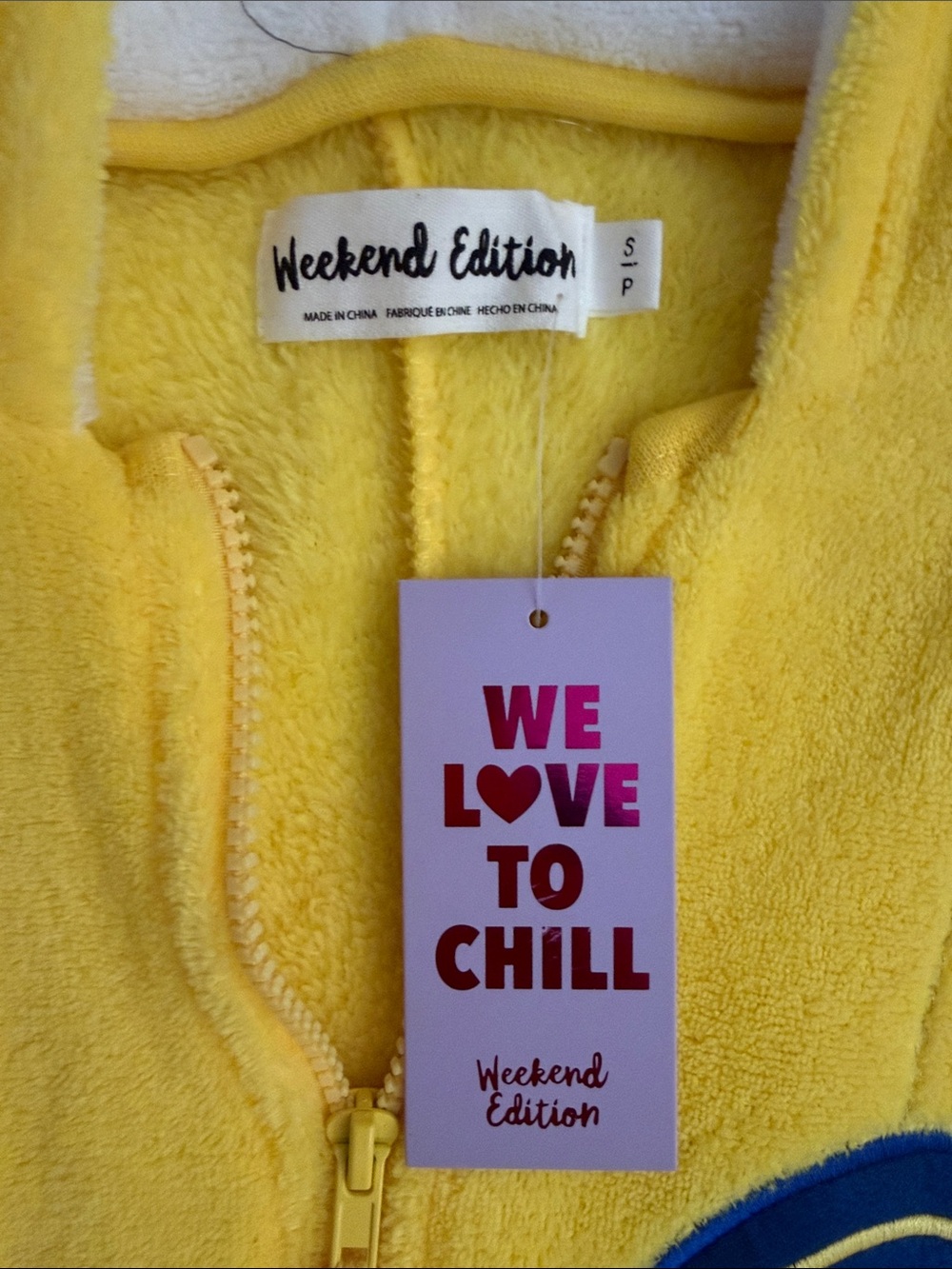 NWT - S - WEEKEND Edition -Yellow Banana Hooded Onesie Jumpsuit - Picture 5 of 11
